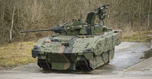 The British Army has not received any turreted Ajax vehicles (pictured).