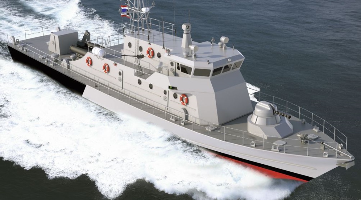 CGI imagery of the newest T-994-class patrol vessel on order for the RTN. The newest two vessels of the class will be powered by 175D-series engines from MAN Energy Solutions.