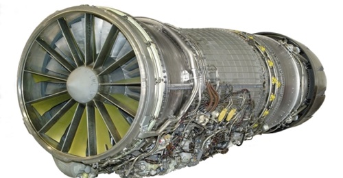 The General Electric F110-GE-129 engine that will power the Boeing F-15EX Advanced Eagle.