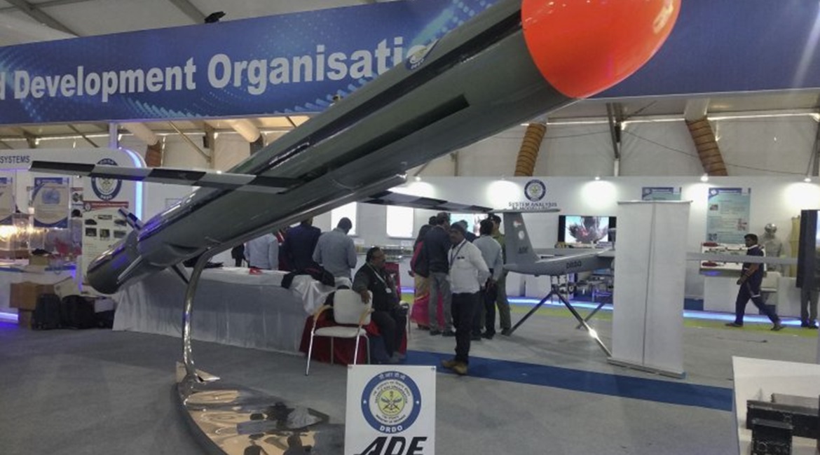 India's Nirbhay cruise missile, seen here during the 5-9 February Defexpo 2020 exhibition in Lucknow, northern India, is set to be tested in April powered by an indigenous propulsion system.