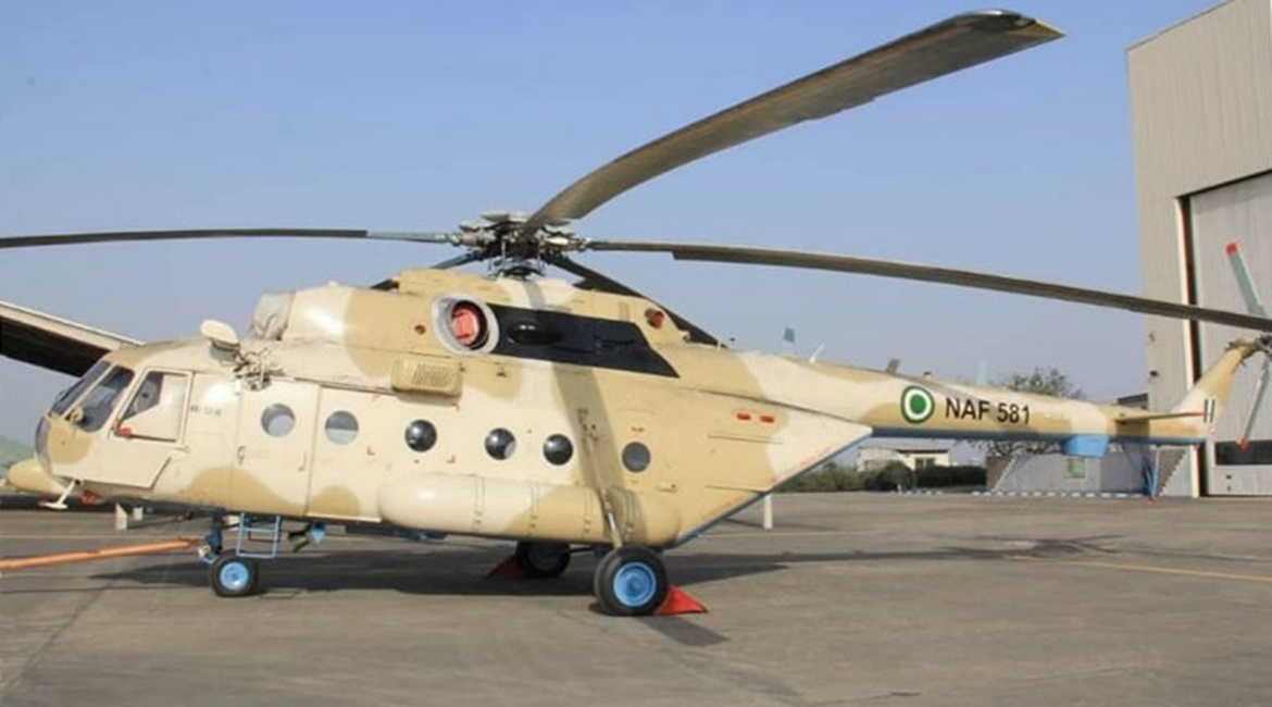 The Nigerian Air Force has received the first of two Mi-171E multi-purpose helicopters.