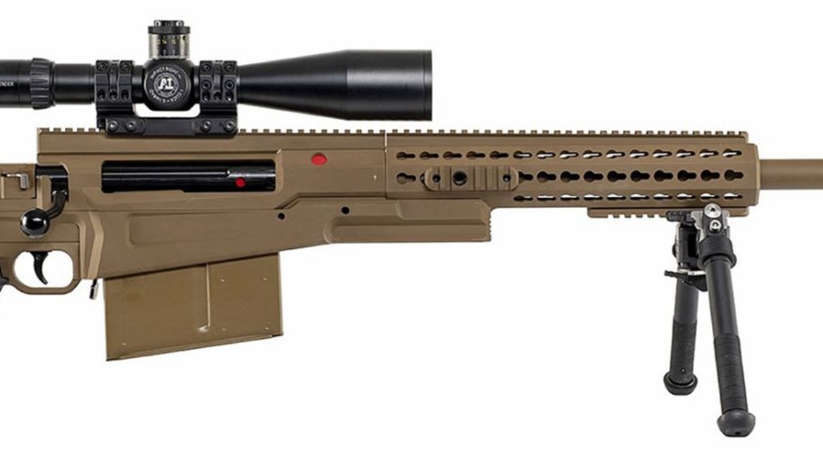 AI's new AX 50 ELR multicalibre sniper rifle.