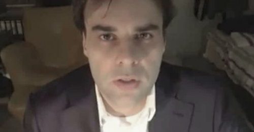 A screengrab of Hanau gunman Tobias Rathjen, taken from a video he uploaded online before the attack.