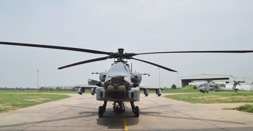 India signed several defence deals on 25 February with the United States, including for the procurement of six 'AH-64E(I)' Apache Guardian helicopters (similar to this one in IAF service) for the Army Aviation Corps.