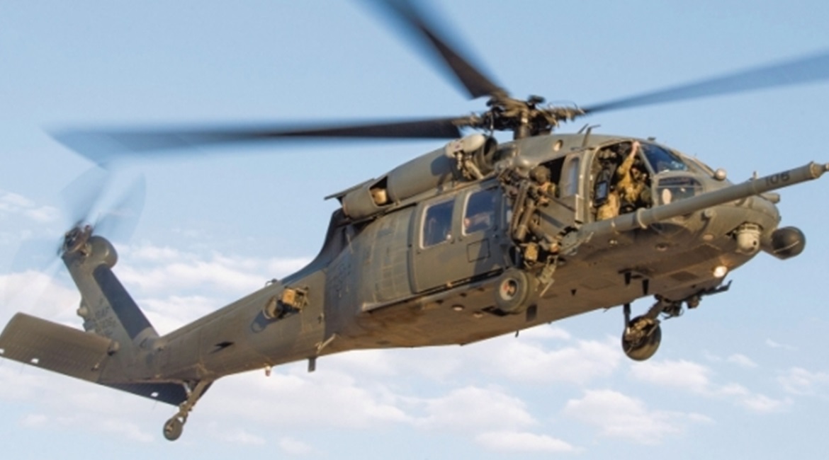 The HH-60G Pave Hawk CSAR helicopter has been equipped with an urgent need protection system supplied by Leonardo DRS.