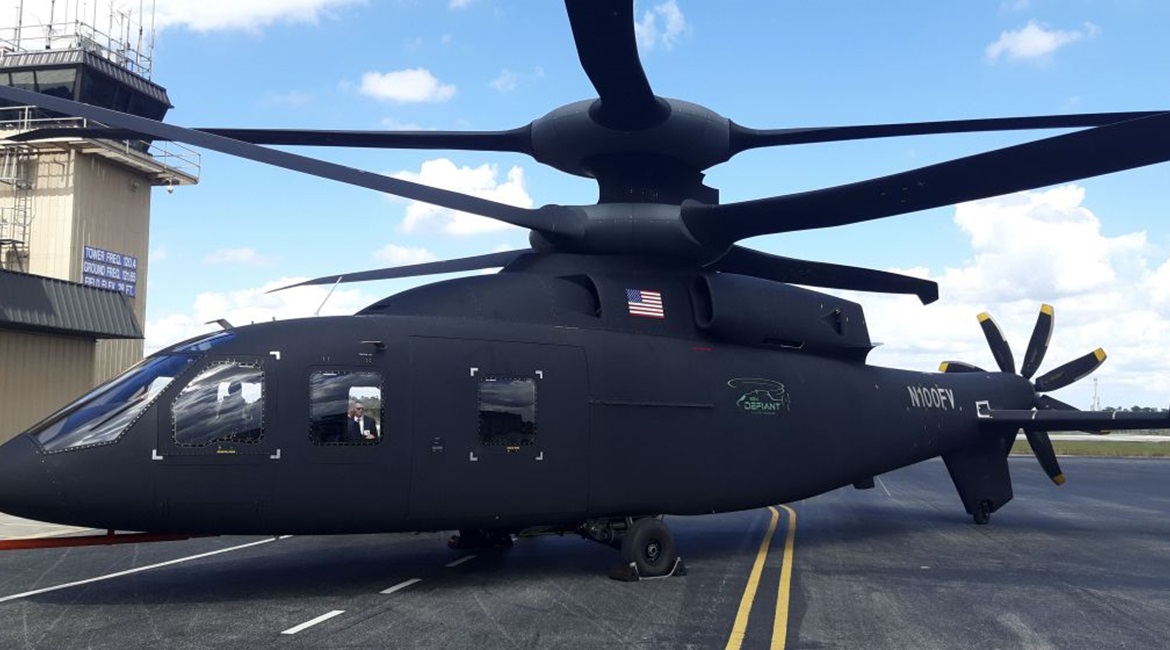 The Sikorsky-Boeing SB>1 Defiant, selected for FLRAA CD&RR, is expected to reach speeds of 250 kt in upcoming flight demonstrations.