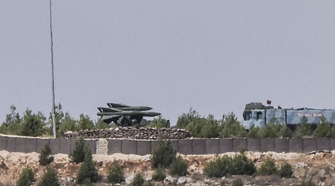 A MIM-23 HAWK launcher is seen deployed in Turkey's Gaziantep region in September 2016.