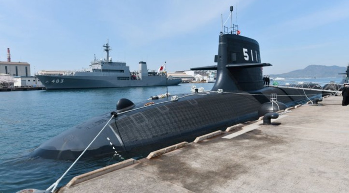 JS 
        
        , the JMSDF's first Soryu-class SSK equipped with lithium-ion batteries, arrived at its home base in Kure, Hiroshima Prefecture, on 7 April.