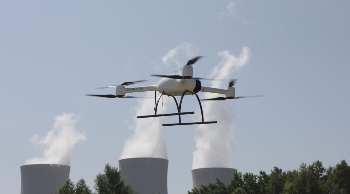 A prototype AUDROS UAS seen undergoing early trials.