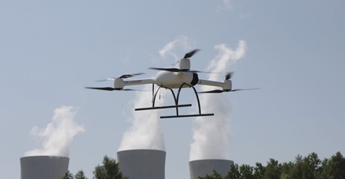 A prototype AUDROS UAS seen undergoing early trials.