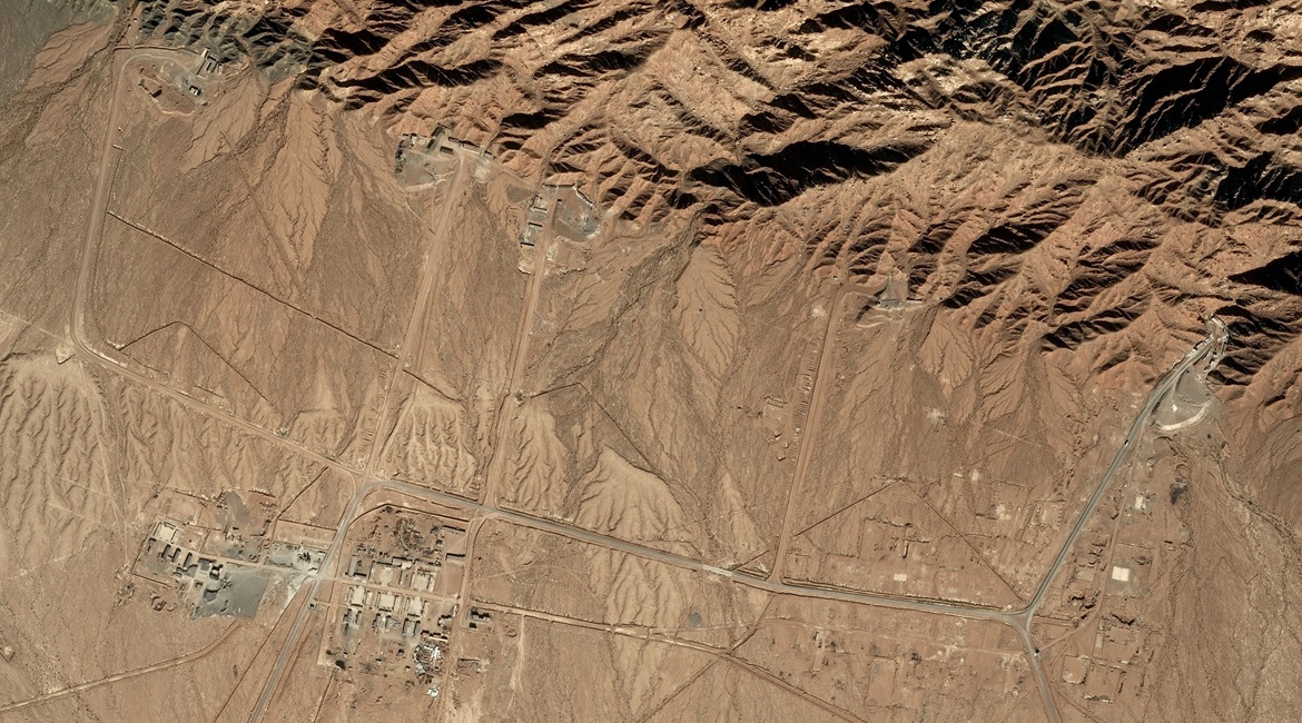 Commercial satellite imagery captured on 8 November 2019 showing the Lop Nur nuclear weapons test site in China's northwestern Xinjiang Uygur Autonomous Region. The US State Department has expressed concern over the high level of activity maintained at...