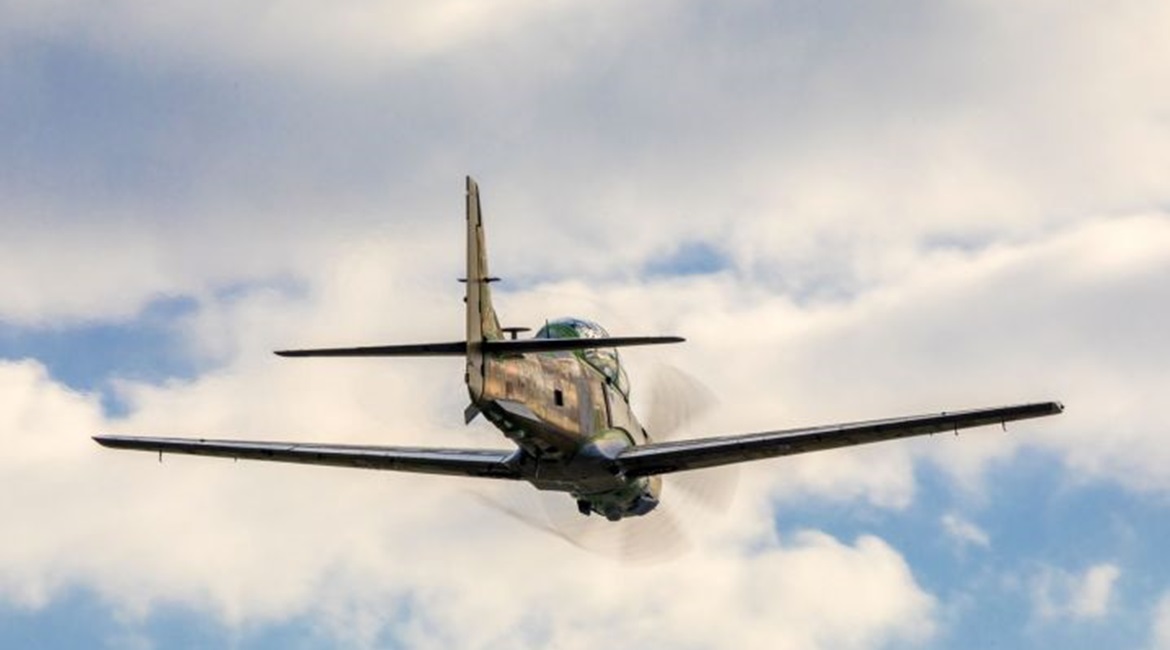 The first of 12 Super Tucanos for Nigeria climbs out of SNC's production facility in Florida on its maiden flight. Deliveries to the Nigerian Air Force will commence in 2021.