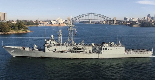 The former HMAS 
        
         - one of two ex-RAN Adelaide-class frigates recently acquired by the Chilean Navy to replace its Latorre class.