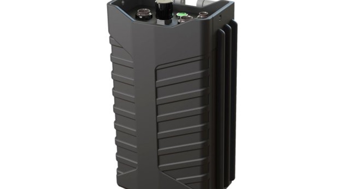MyDefence Communications has designed the Wingman-105 C-UAS system with an internal battery for size, weight, and power savings in the dismounted role.