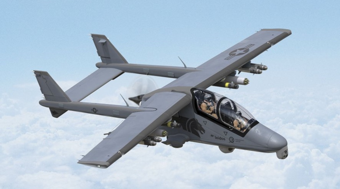 A concept-drawing of the Paramount Group Bronco II, which is being pitched for the US SOCOM armed overwatch requirement. Leidos has been named as the prime contractor for the bid.