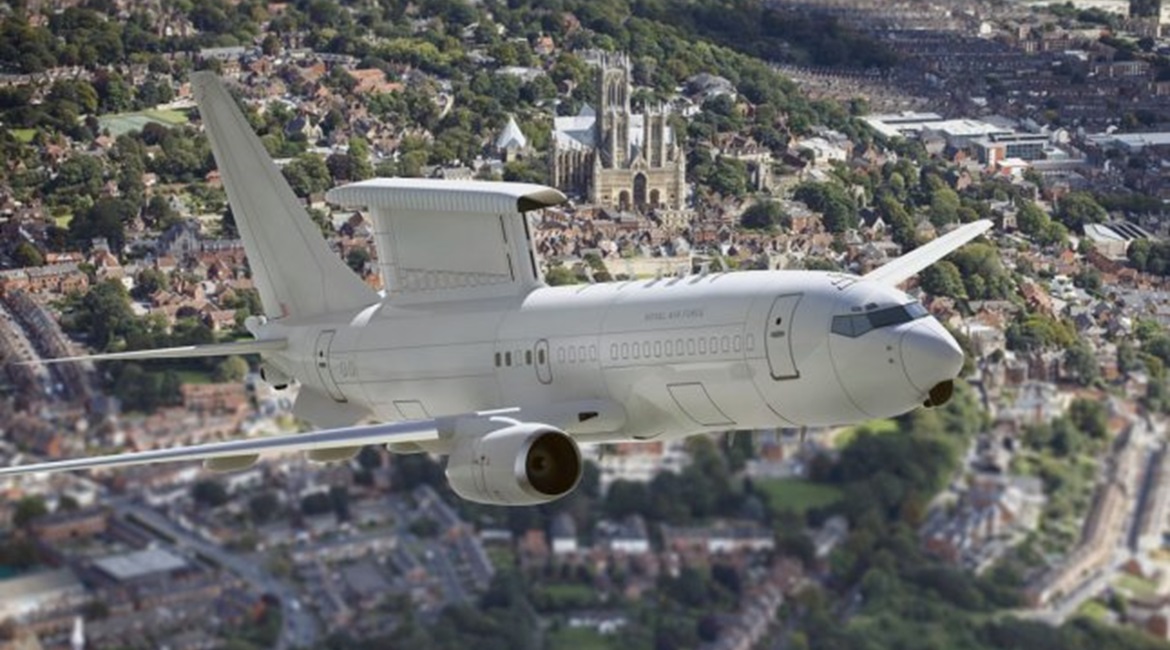 An artist's impression of how the E-7 AEW&C aircraft will appear in UK service. The RAF is acquiring five such aircraft to replace its current E-3D Sentry platforms.