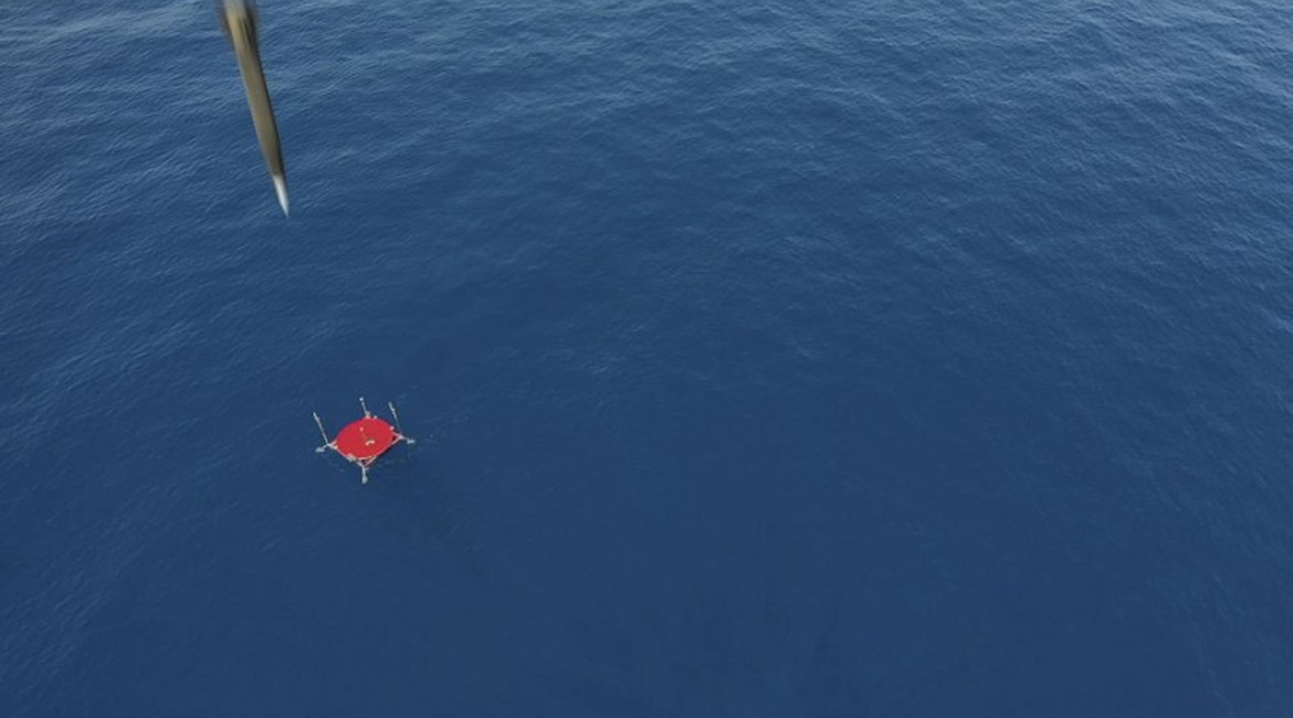 A LORA surface-to-surface missile approaches a pre-defined target in the Mediterranean during a dual firing demonstration on 31 May.