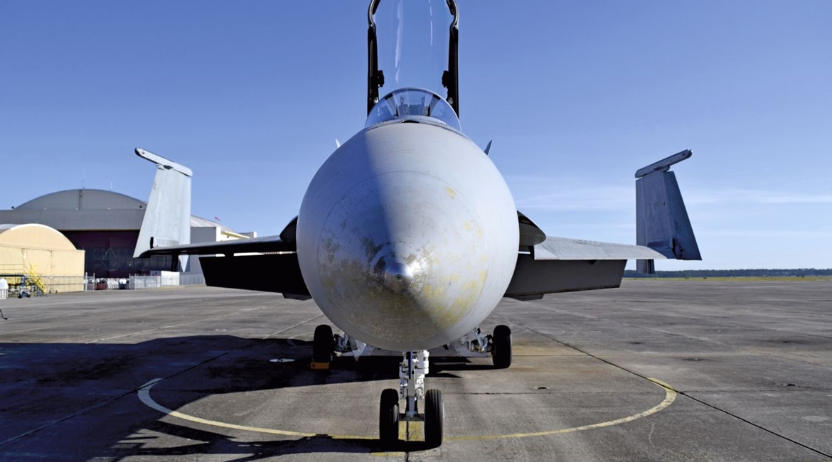 Boeing in May 2020 delivered its first F/A-18E/F Super Hornet fighter aircraft to the US Navy for use in its Blue Angel flight demonstration squadron. It will later be painted with Blue Angel livery.