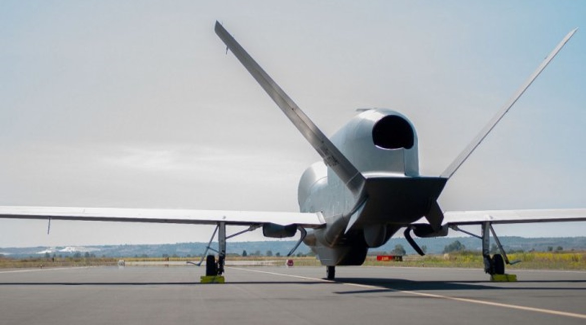 A Phoenix UAV prepares to depart Sigonella as NATO commences familiarisation and training flights for its AGS capability.