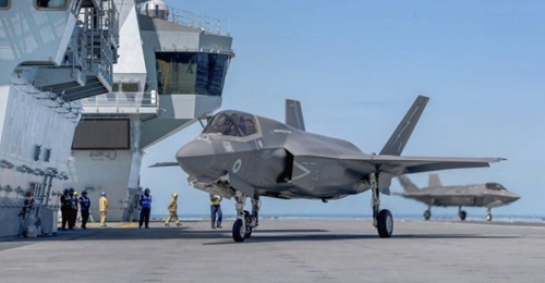Four F-35Bs from 617 Squadron arrived on HMS 
        
         on 9 June.