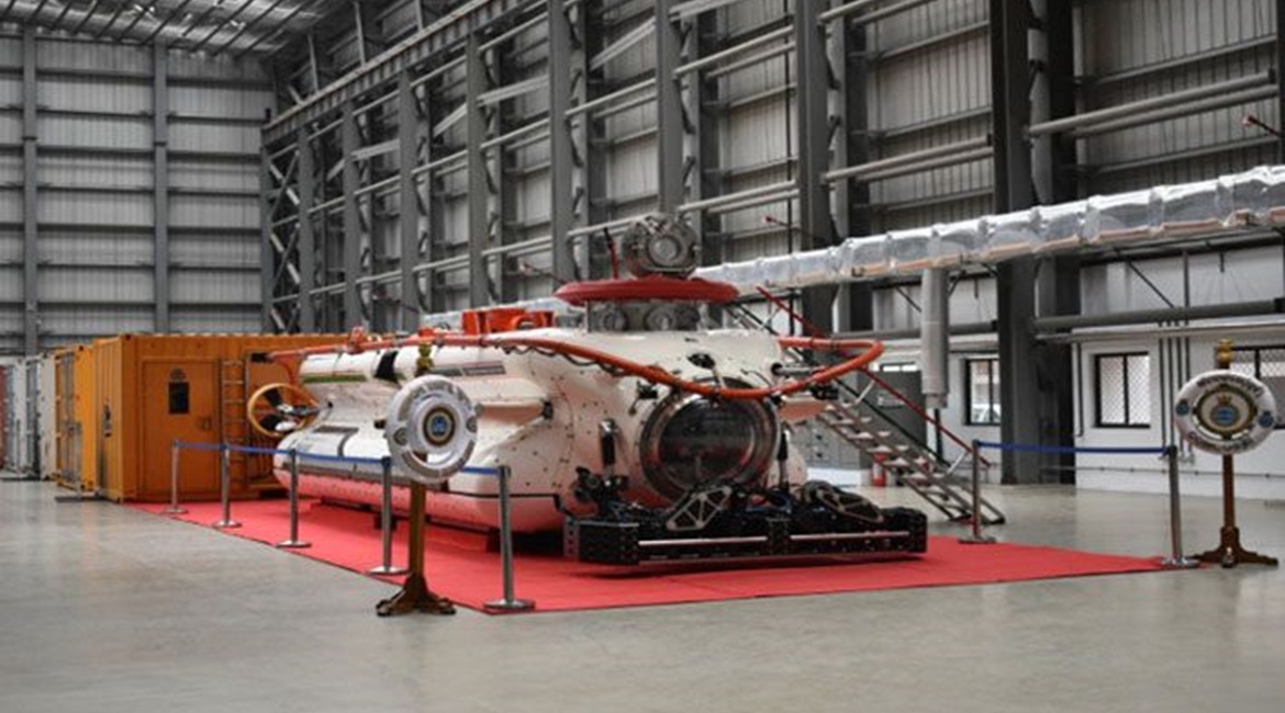 One of the two DSRVs in service with the IN seen here at a newly inaugurated complex at Visakhapatnam.