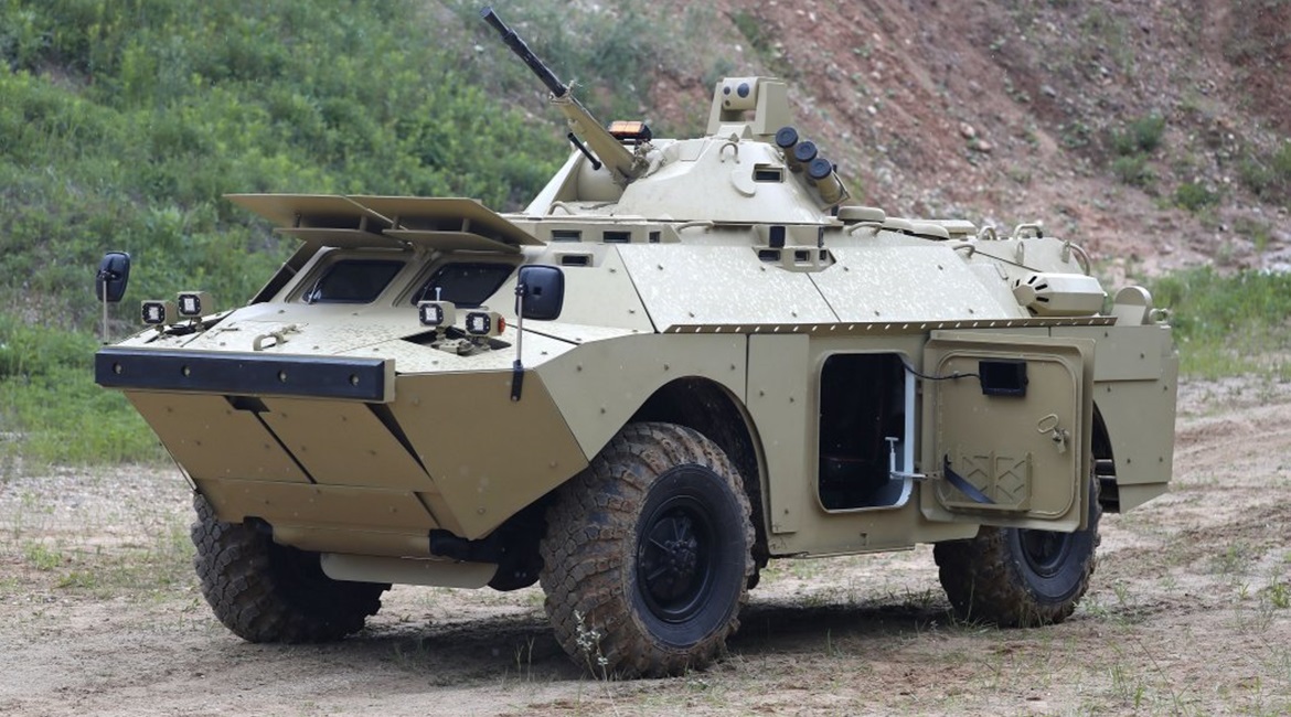 BRDM-2MB during a demonstration at a range in Ruza near Moscow.