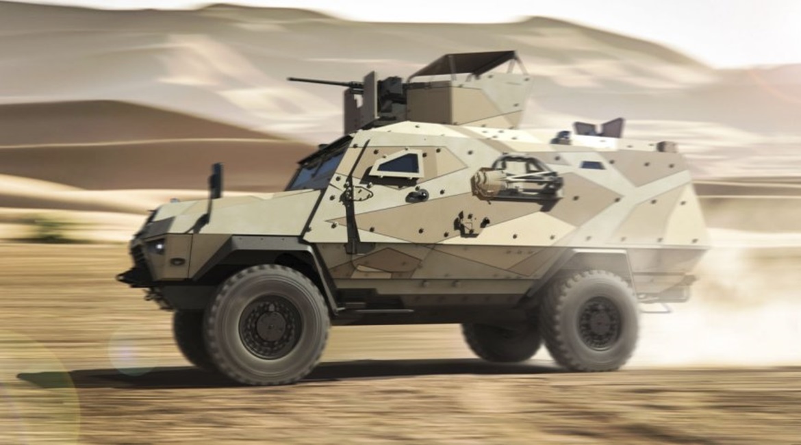 This rendering shows the Fortress Mk 2 from Arquus. The vehicle is designed to offer the user increased protection over its predecessor.