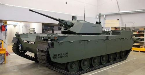Milrem Robotics has integrated the Cockerill Protected Weapons Station Generation II to its Type-X robotic combat vehicle.