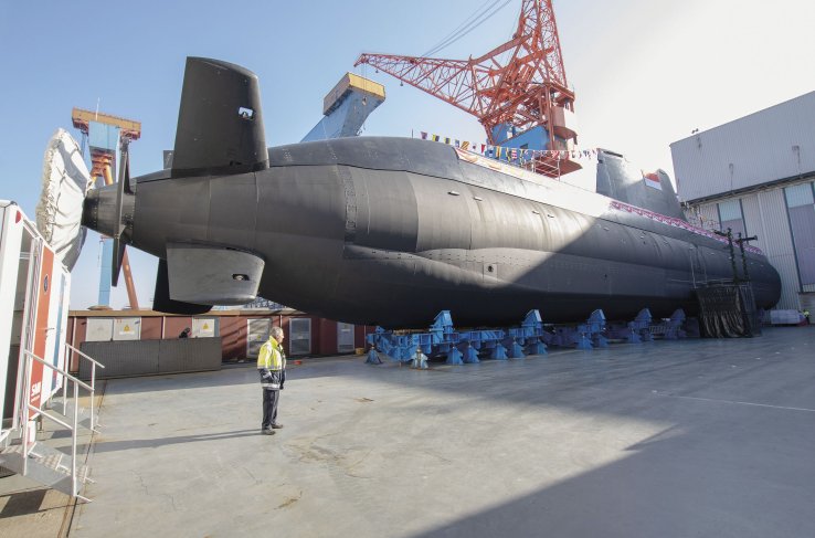 Invincible
, seen here at its launch ceremony in 2019.
(Michael Nitz/Naval Press Service)
