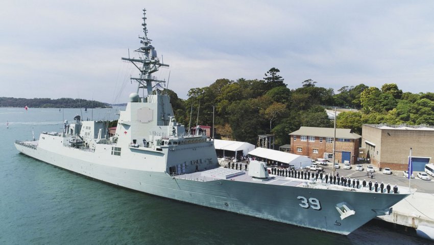 The RAN commissioned its first Hobart-class guided missile destroyer in 2017. The ship’s Aegis combat system has since been upgraded by Lockheed Martin. (Commonwealth of Australia)