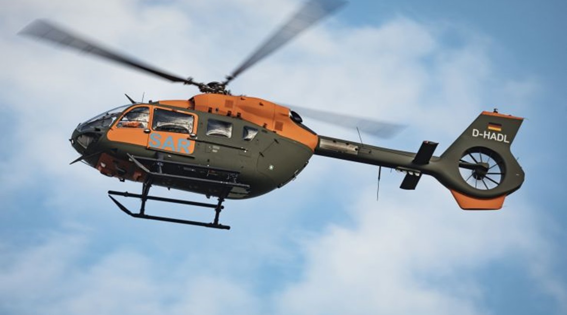 Seen at its delivery ceremony in December 2019, the first of seven H145 LUH's for the Germany Army has now officially begin its domestic SAR duties.