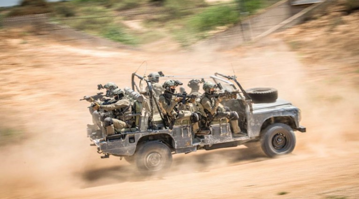 IAF commandos are seen in a photograph released with the announcement that the 7th Wing has been established.