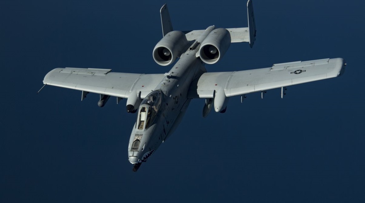 An A-10C flies above the US Central Command area of responsibility on 17 January. The USAF is adding the platform to its ERCM effort that uses AI and machine learning to better understand part failure rates.