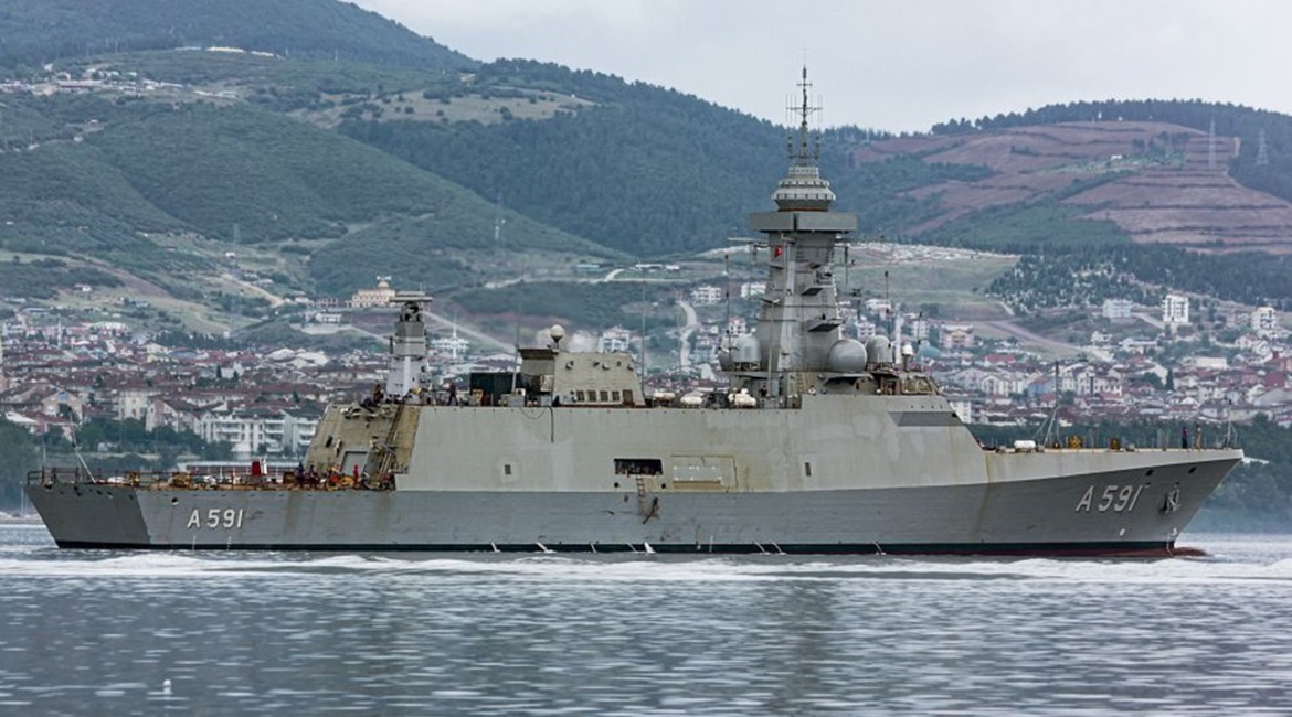 The future TGC 
        
        , Turkey's new intelligence-gathering ship, is pictured sailing in the Gulf of Izmit on 18 July. The vessel is currently undergoing sea acceptance tests.