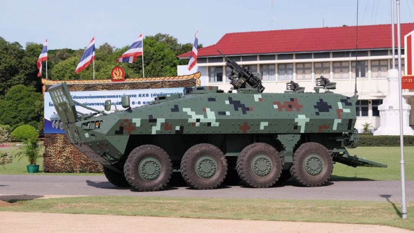 The RTA was handed over a new prototype of the locally developed Black Widow Spider wheeled AFV on 9 July. (DTI)