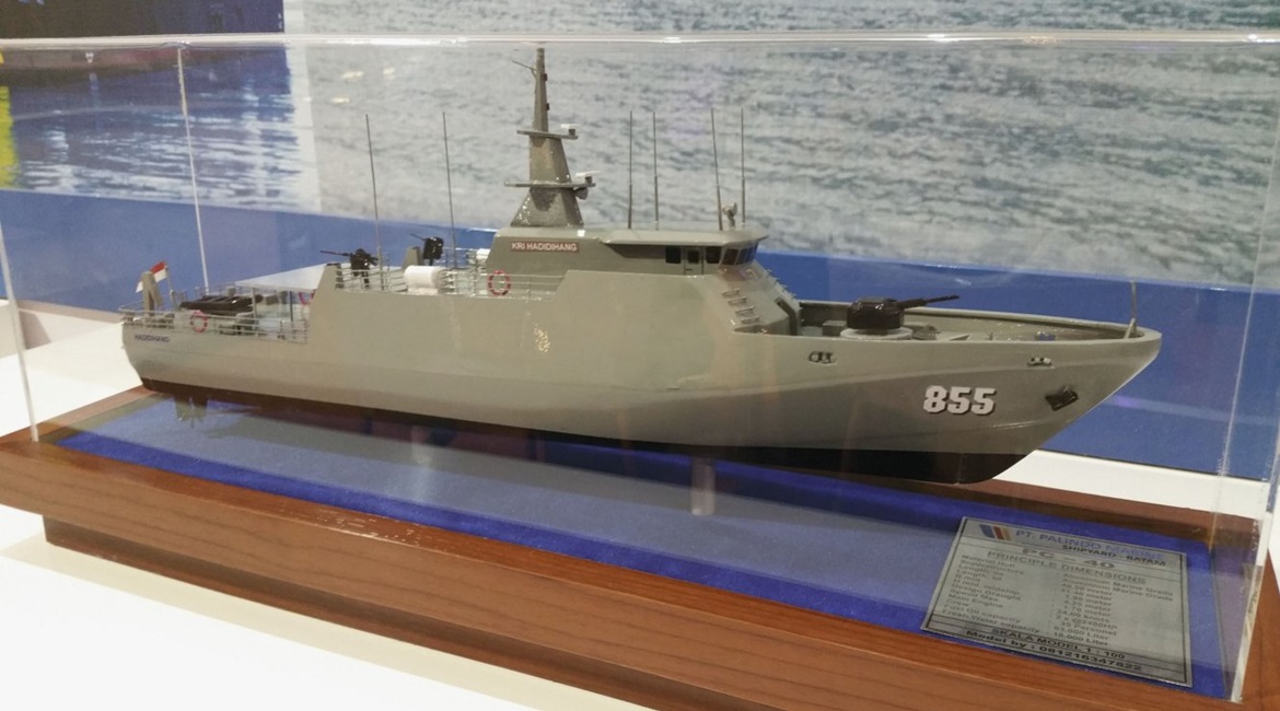 A model of the PC-40-class patrol boat operated by the Indonesian Navy