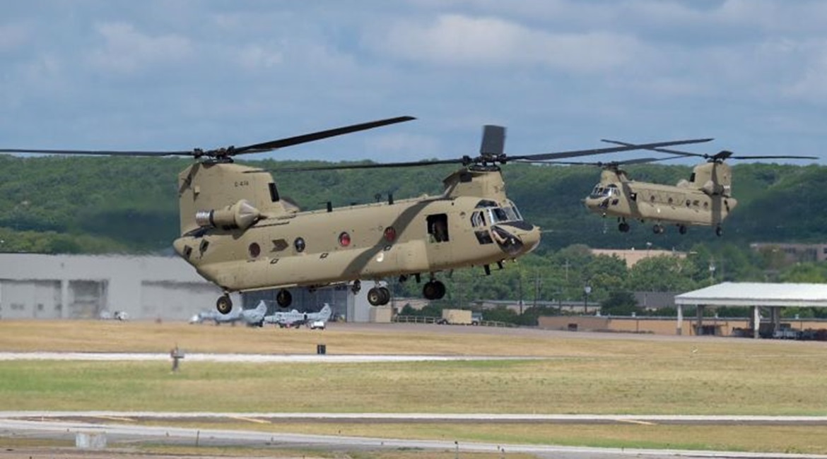 The RNLAF has begun flying its two new CH-47F transport helicopters at Fort Hood, Texas.