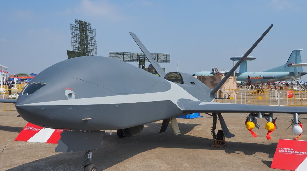 An armed reconnaissance variant of the Cloud Shadow UAV seen at Airshow China 2018. Unlike the Wind Shadow, the export-oriented Cloud Shadow is equipped with a single WP-11C turbojet engine.