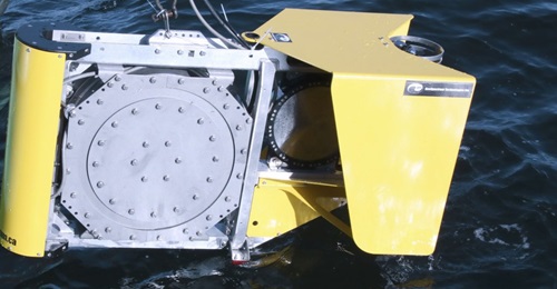 The C-Bass towed body projector configuration used in an LRAM system.