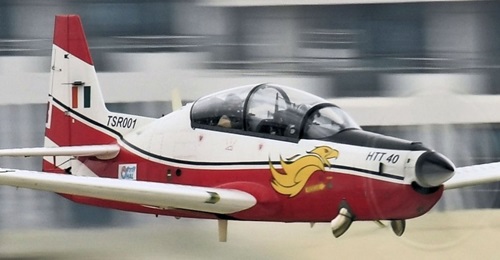 HAL's HTT-40 basic turboprop trainer. The Indian MoD approved on 11 August the acquisition of 106 of these aircraft for the IAF.