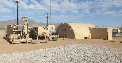 Pictured here is an engagement operations centre and interactive collaborative environment at White Sands Missile Range for the IBCS limited user test.