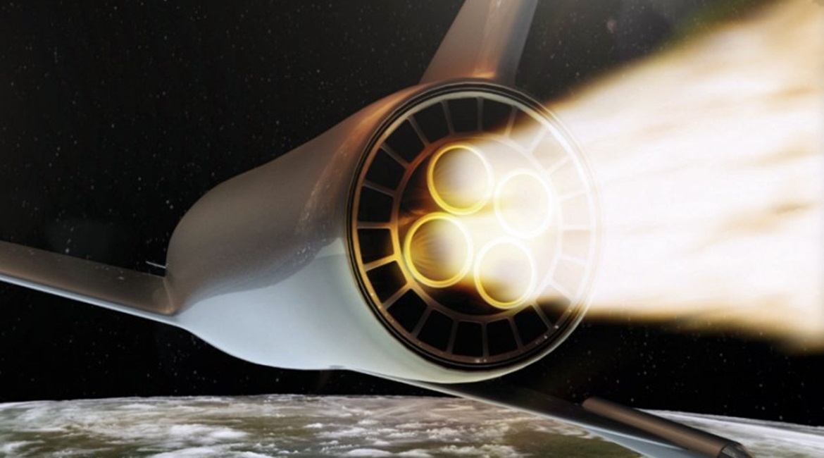 An artist's impression of the SABRE hypersonic powerplant being developed by Reaction Engines, which has announced a partnership with Rolls-Royce in the domain of high-speed aircraft propulsion. The RAF is exploring the possible application of such tec...