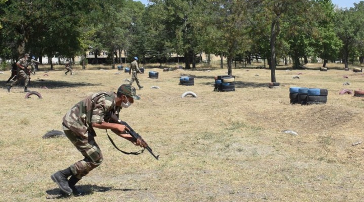 Libyan soldiers train in Isparta, Turkey.