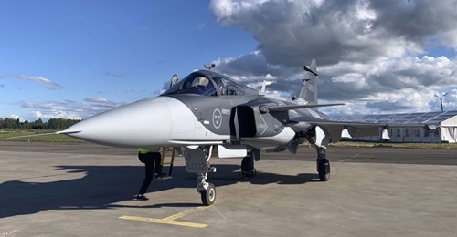 Saab's offering of the Gripen E, seen here at the Kauhava Air Show, is seeing a broad-based industrial and security package being offered to Finland.