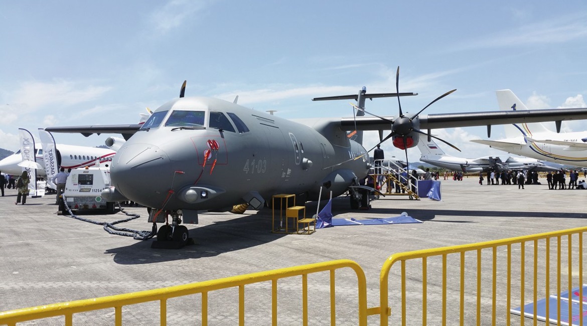 Leonardo's ATR 72MP, seen here at LIMA 2017 in Langkawi. It is one of several aircraft types studied for Malaysia's maritime patrol requirements, according to a senior RMAF official.