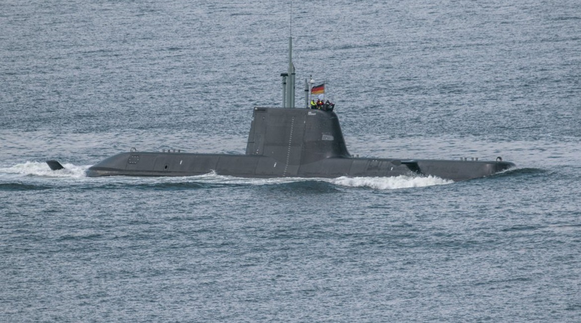 Singapore's first Type 218SG submarine, 
        
        , seen here during its shallow water trials on 31 August 2020.