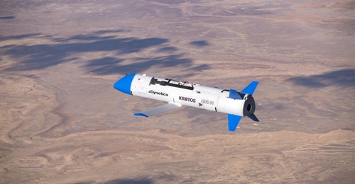 The X-61A demonstrator during a November 2019 flight test at Dugway Proving Ground in Utah. Dynetics wants to soft dock the air vehicle in its next flight test closer than the 38 m from the recovery aircraft it achieved in July.