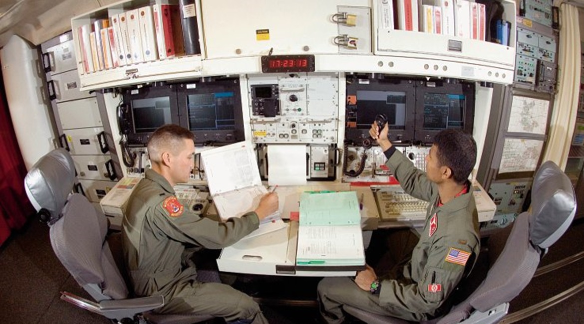 A USAF missile combat crew on alert at an underground ICBM control centre. The service has contracted Northrop Grumman to develop and build the successor to its Minuteman III ICBMs that have been operational since the 1970s.