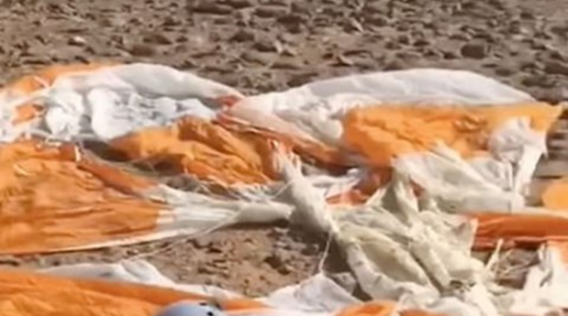A still from the video shows the equipment that the pilot had with him.
