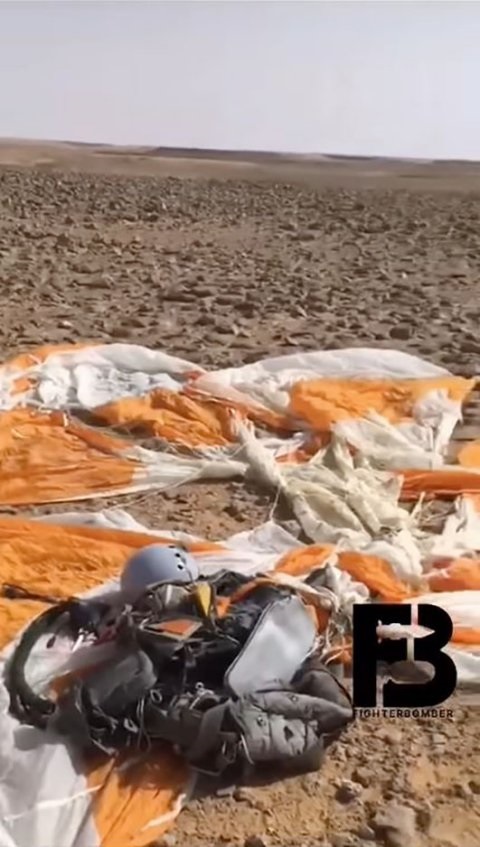 A still from the video shows the equipment that the pilot had with him.